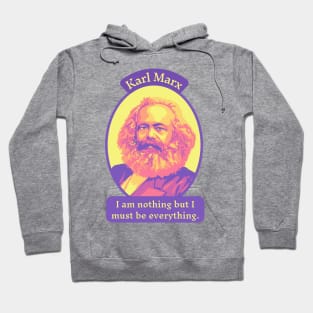 Karl Marx Portrait and Quote Hoodie